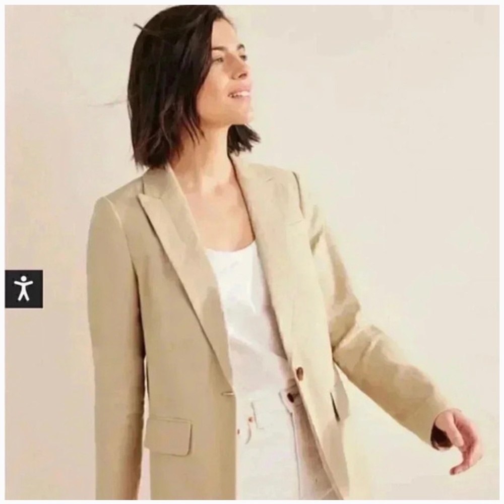 Boden natural linen blazer